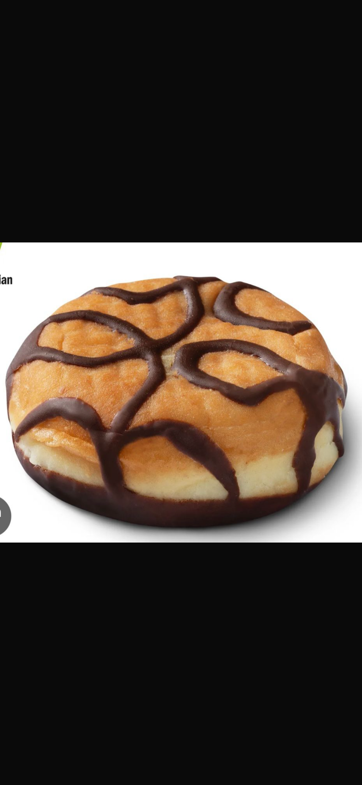 Chocolate filled doughnut
