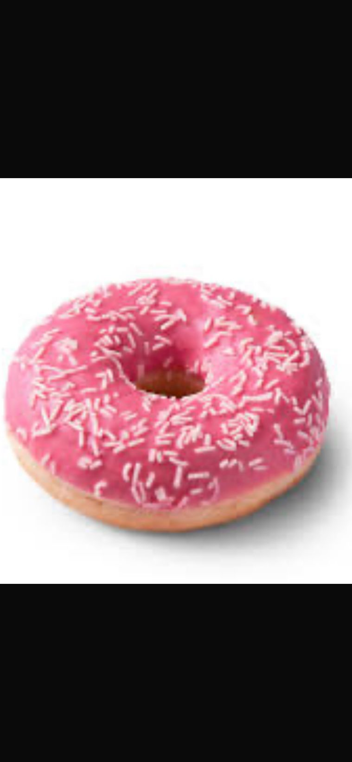 Pink iced doughnut