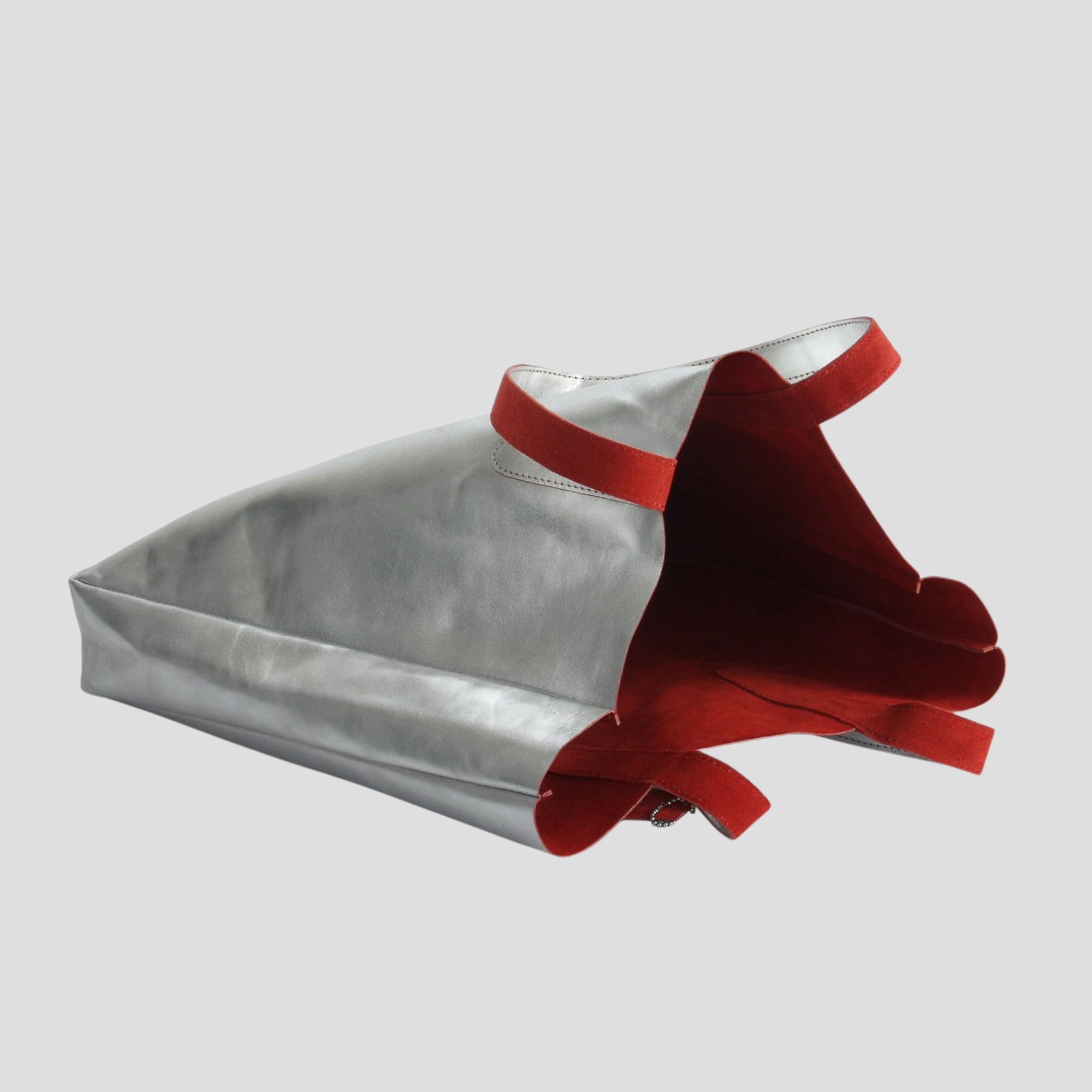 HYDESTYLE METALLIC SOFIA REVERSIBLE LEATHER TOTE BAG l Variety of colours