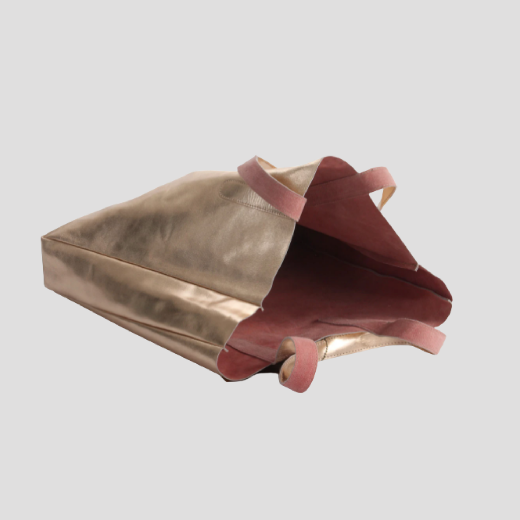 HYDESTYLE METALLIC SOFIA REVERSIBLE LEATHER TOTE BAG l Variety of colours