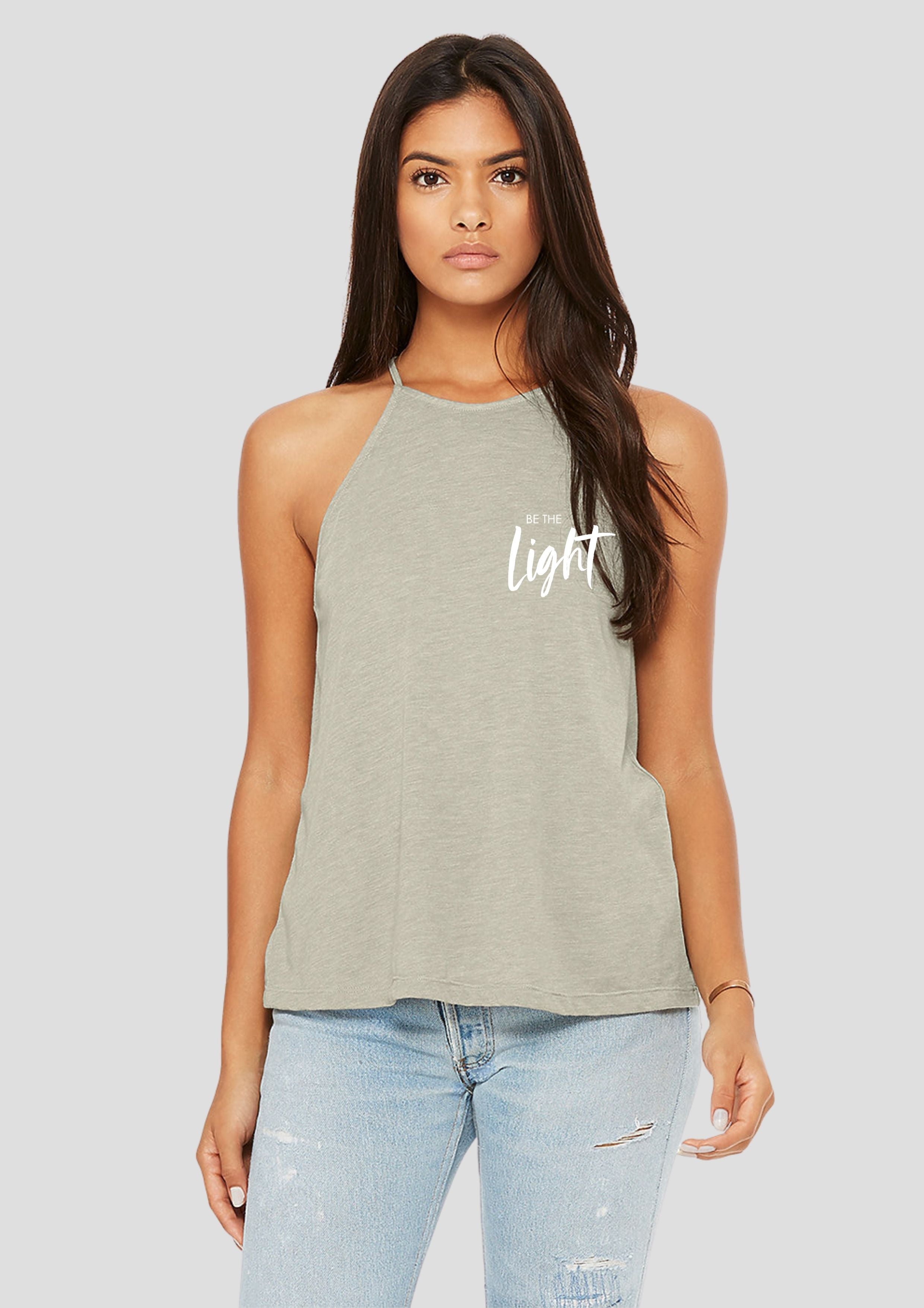 WOMEN'S FLOWY HIGH NECK TANK