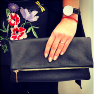 GENUINE LEATHER FOLD OVER CLUTCH l Variety of colours