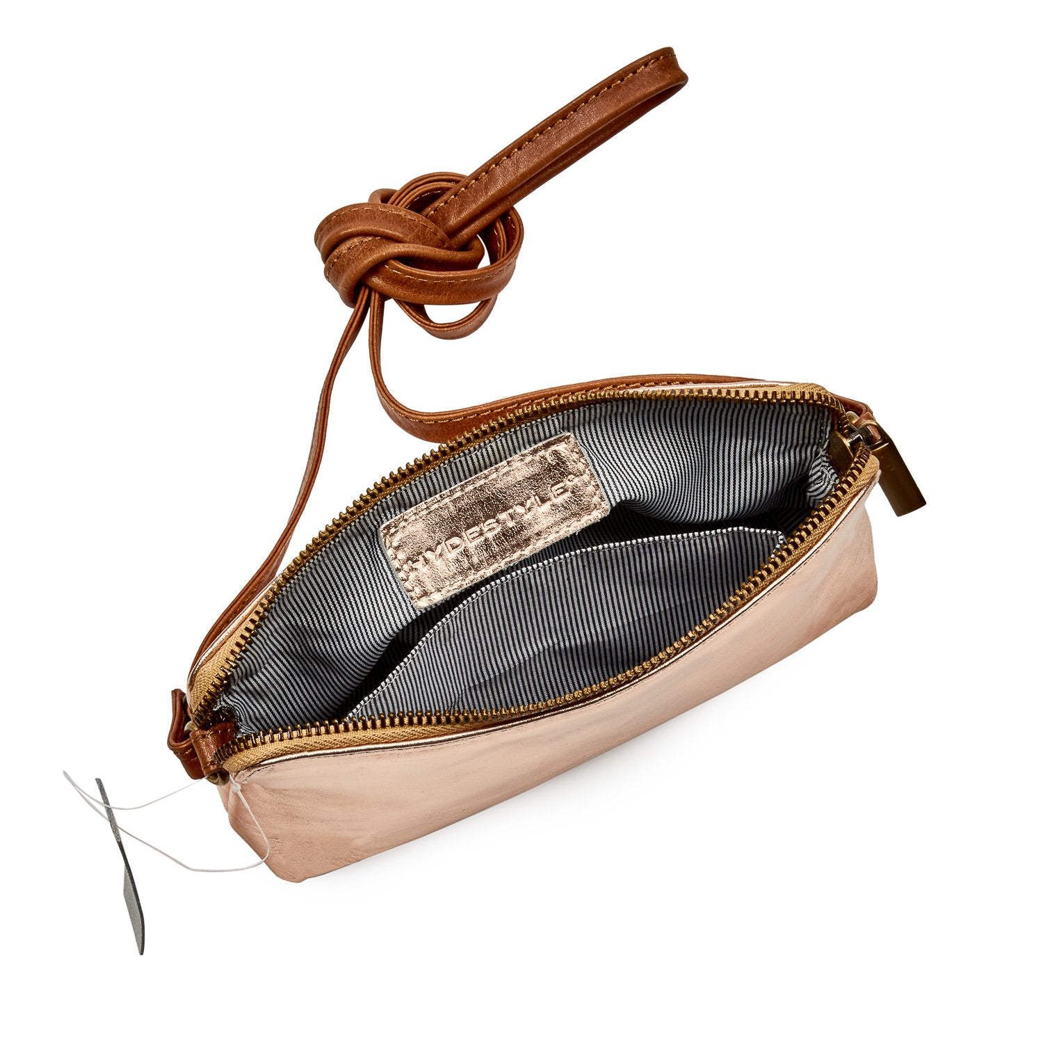 HYDESTYLE METALLIC MAGPIE NEL CLUTCH BAG