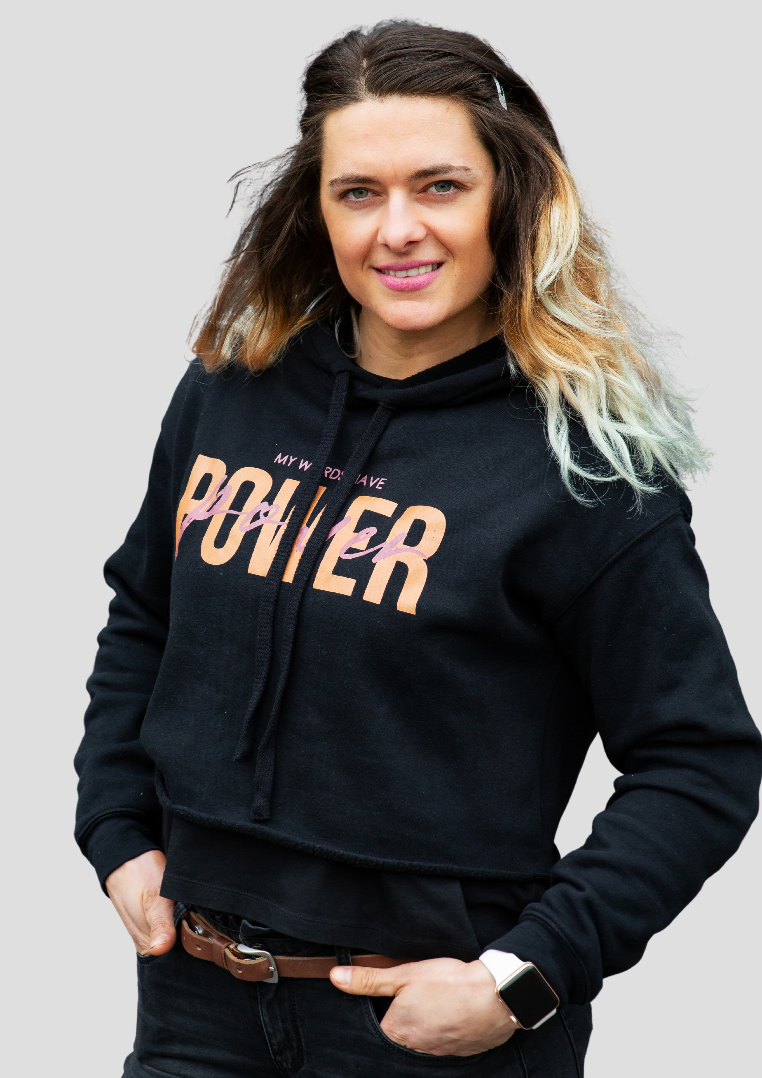 WOMEN'S CROPPED FLEECE HOODIE
