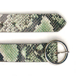 Load image into Gallery viewer, WOMENS SNAKE SKIN EFFECT WIDE LEATHER BELT l Variety of colours

