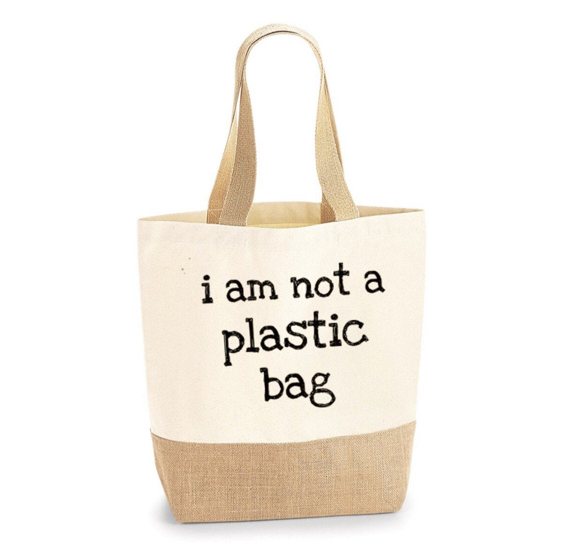 PERSONALISED JUTE BASE CANVAS SHOPPER