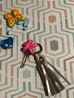 Load image into Gallery viewer, METALLIC RIMOR TASSEL KEY RING | Variety of colours
