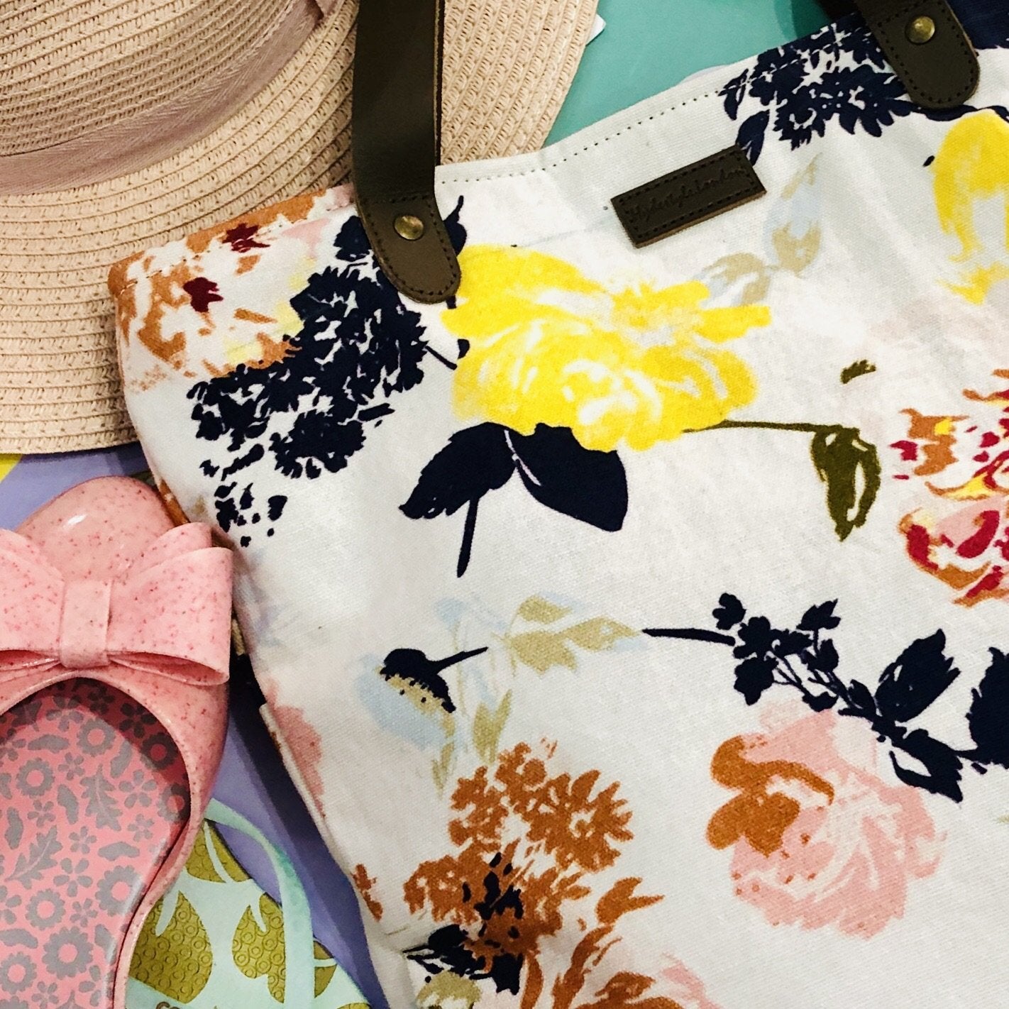 CANVAS LEATHER TOTE BAG | Variety of colours